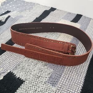 Oilily women leather belt with studs L